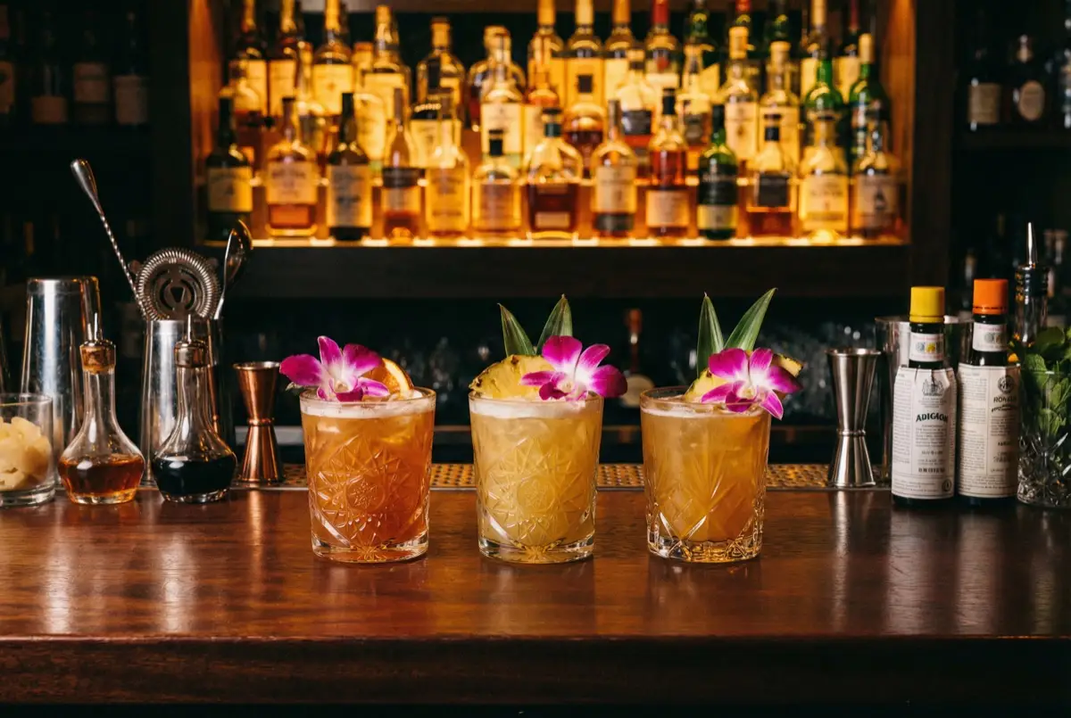 Cocktail signature au bar Maeva Table